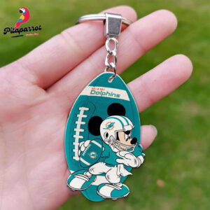 Miami Dolphins Mickey Keychain - Gift for Fans