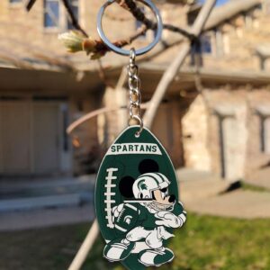 Michigan State Spartans Mickey Keychain – Gift for Fans