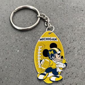 Michigan Wolverines Mickey Keychain – Gift for Fans