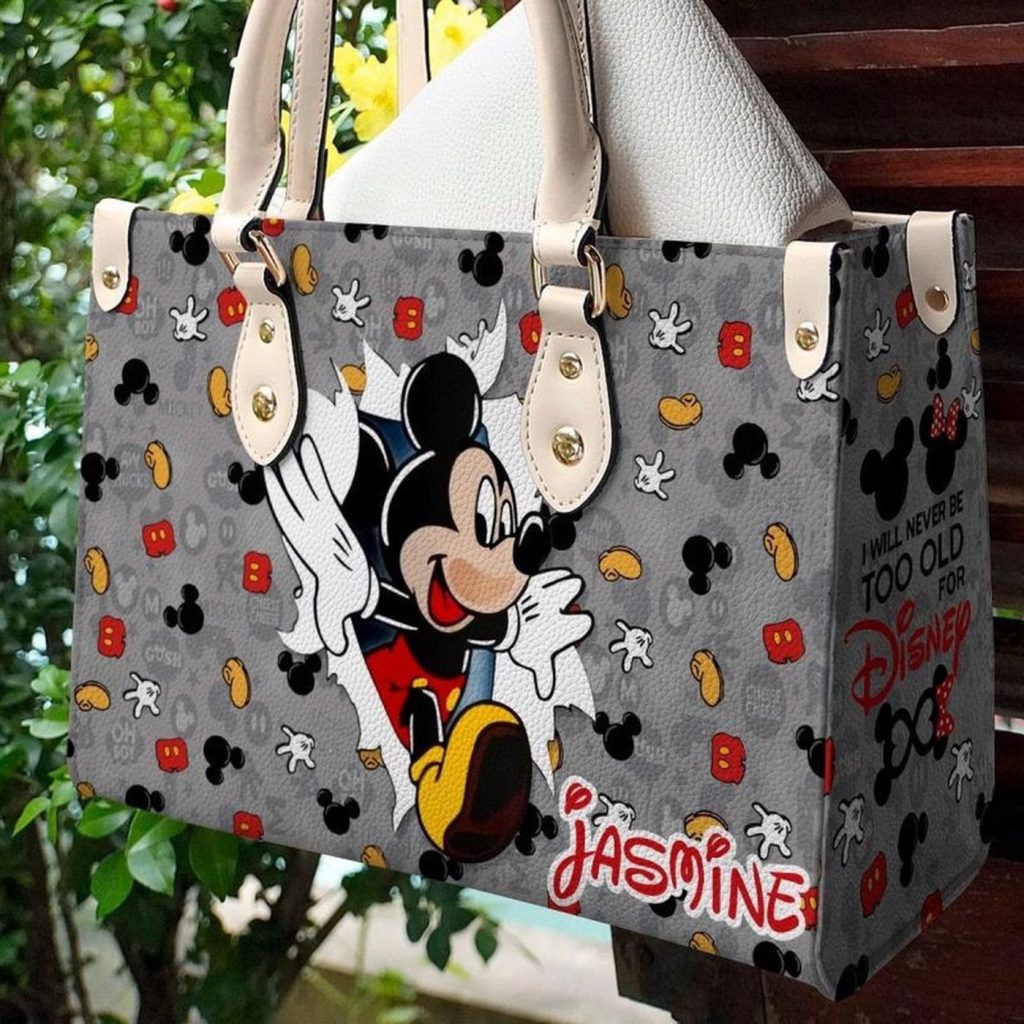 Mickey Mouse Womens Leather Handbag For WomenGift for Women Days Mickey Mouse Womens Leather Handbag For WomenGift for Women Days