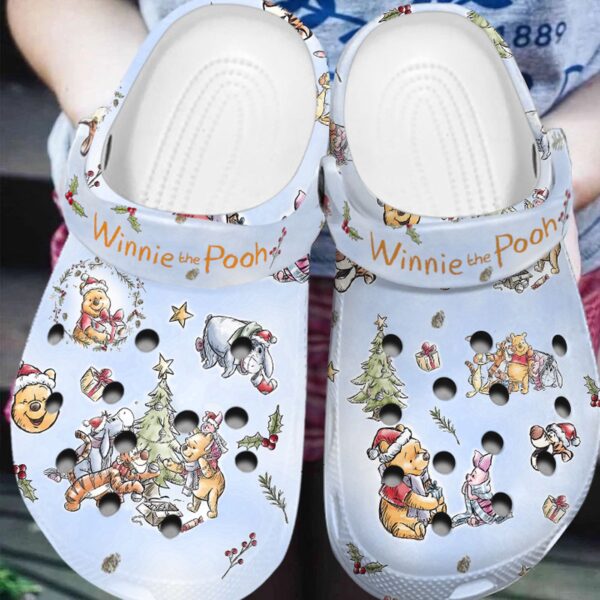 Get Festive with New Design Winnie The Pooh and Cute Friends Christmas Clogs – Perfect Holiday Footwear!