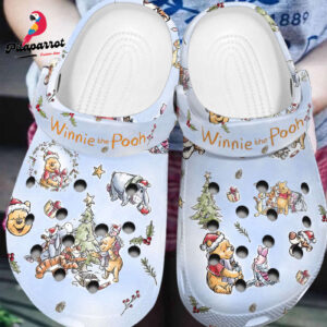 Get Festive with New Design Winnie The Pooh and Cute Friends Christmas Clogs - Perfect Holiday Footwear!