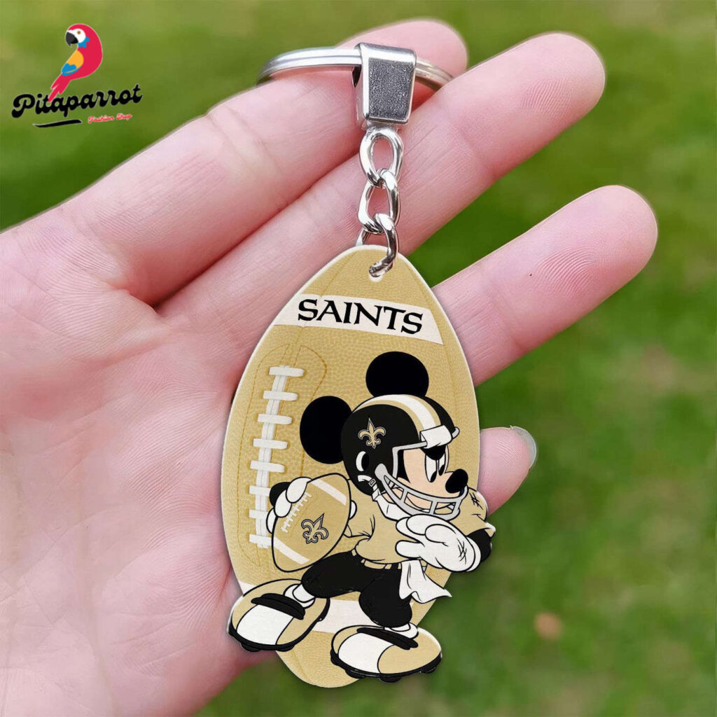 New OrleansSaints Mickey Keychain – Gift for Fans New OrleansSaints Mickey Keychain – Gift for Fans