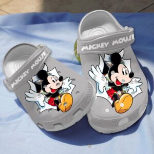 Non-slip And Soft Mickey Mouse Grey Clogs For Men And Women