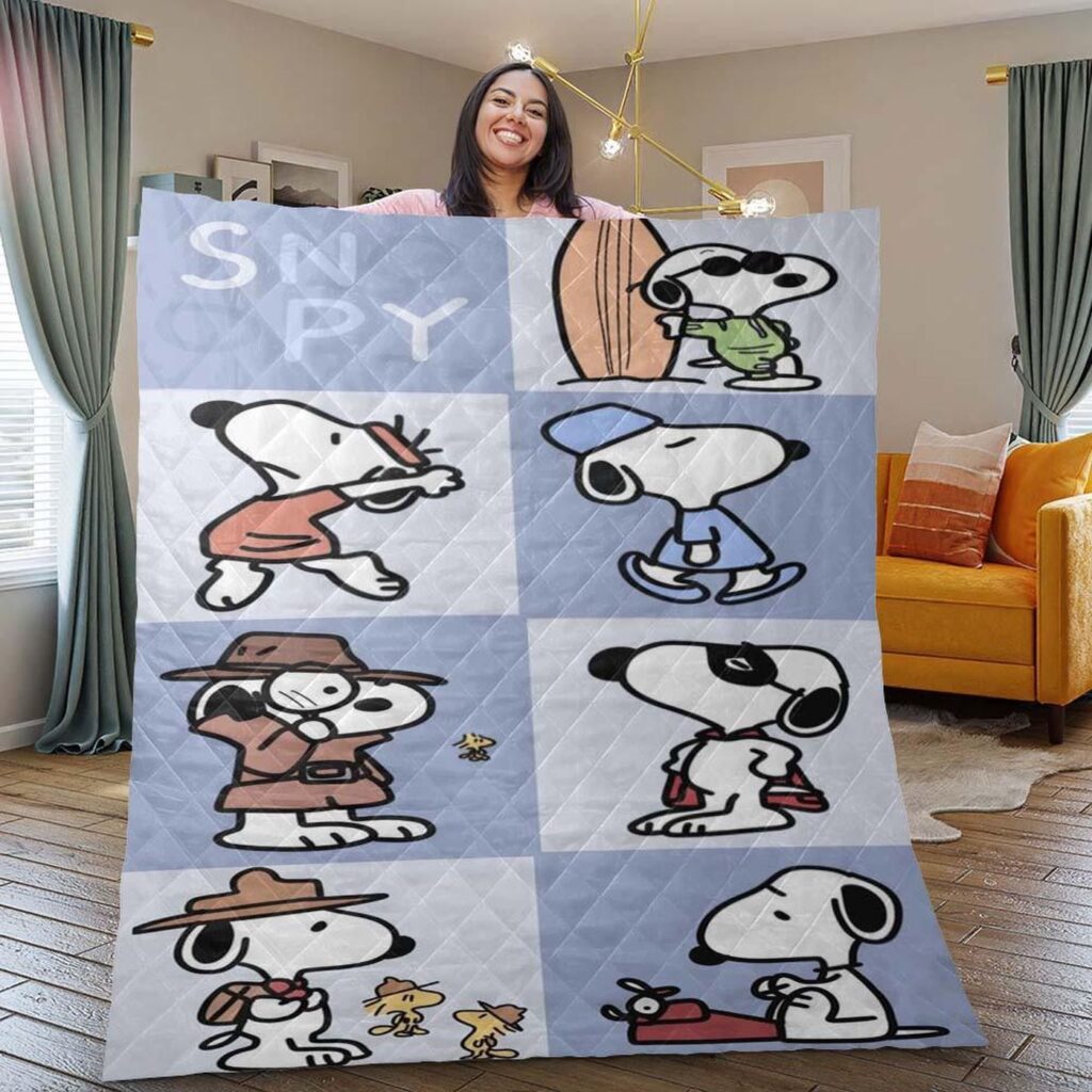 Peanuts Snoopy Gifts Lover Quilt Blanket, Peanuts Snoopy Funny Cartoon Quilt Blanket Peanuts Snoopy Gifts Lover Quilt Blanket, Peanuts Snoopy Funny Cartoon Quilt Blanket
