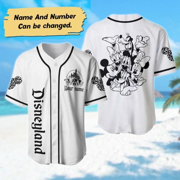 Custom Mickey Baseball Jersey – Personalized Name Mickey Mouse Family Basketball Shirt Magic Kingdom