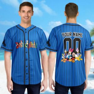 Custom Mickey & Friends Baseball Jersey – Perfect Gift for Kids Magic Kingdom Shirt