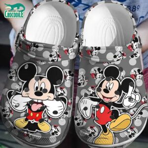 Playful Mickey Mouse Grey Clogs For Men Women