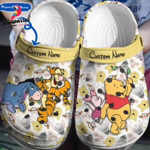 Custom Comfort: 3D Clog Shoes Inspired by Winnie the Pooh Pooh s Clogs - Designed Just for You!