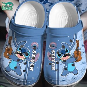 Rock Single Stitch Blue Clogs For Kids & Adults
