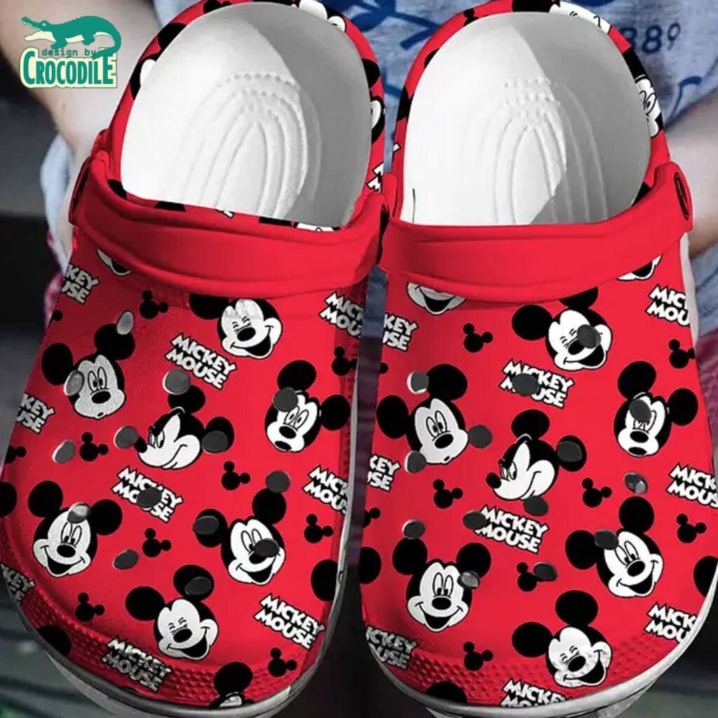 Series Emotions Mickey Mouse Red Clogs For Men Women Series Emotions Mickey Mouse Red Clogs For Men Women