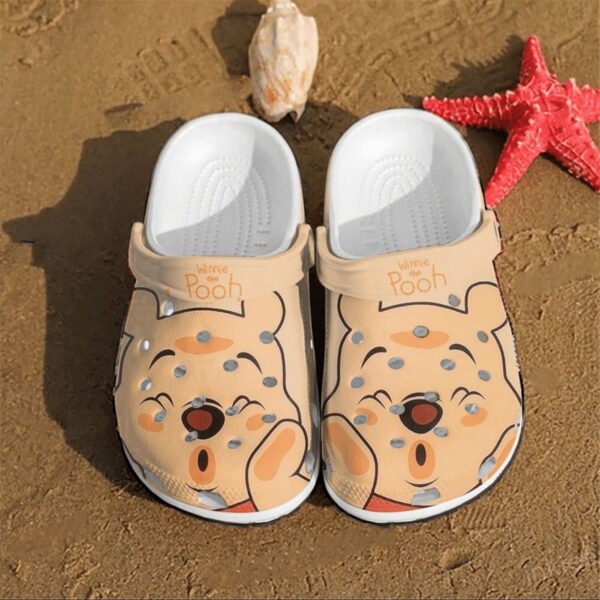 Cozy and Cute Sleepy Winnie The Pooh Beige Clogs for Kids and Adults – Comfortable Footwear for Sweet Dreams