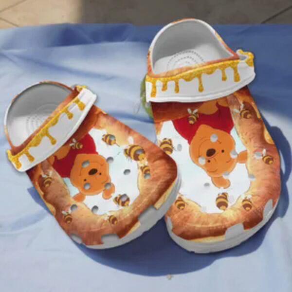 Water-Resistant Winnie the Pooh Cartoon Clogs for Kids & Adults – Soft Durable and Fun Footwear