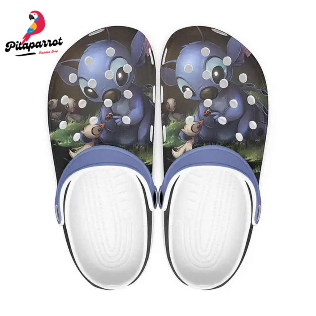 Stitch Play With Baby Birds Clogs For Kids & Adults Stitch Play With Baby Birds Clogs For Kids & Adults