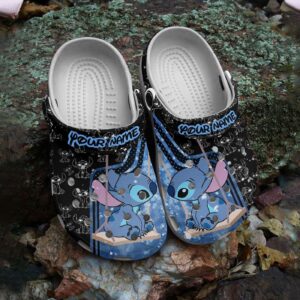 Stitch Stay With Me Custom Name Clogs