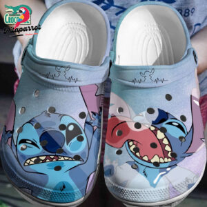 Stitch Toothache Blue Clogs For Kids & Adults