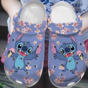 Stitch With Icecream Purple Clogs
