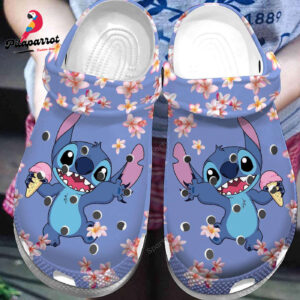 Stitch With Icecream Purple Clogs