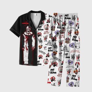 Terrifier 3 Art The Clown Sleigh Them All Pajama Set Gift for Women