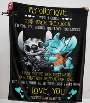 The Nightmare Before Stitch Fleece Blanket Gift for Men Women