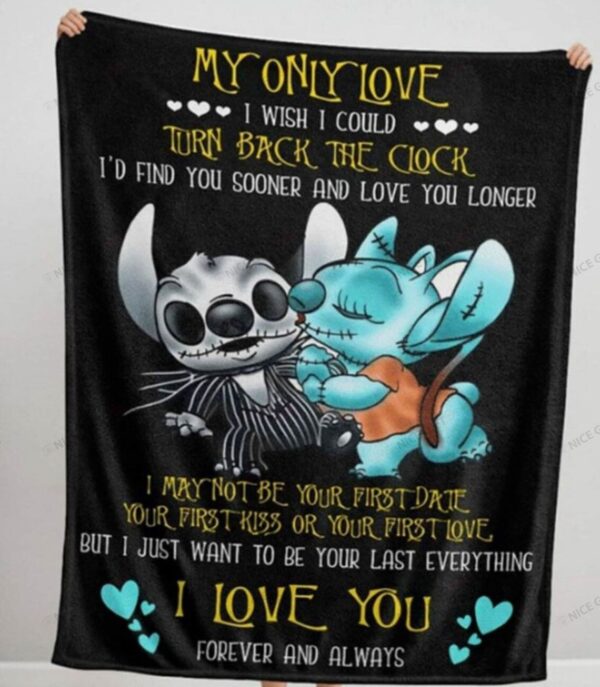 The Nightmare Before Stitch Fleece Blanket Gift for Men Women