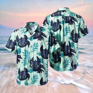 Toothless Aloha Button Shirt – Train Your Dragon & Stay Stylish HTTYD Summer Shirt