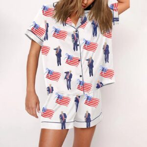 Trump Dancing Coquette Bow America 2025 Pajama Set Gift for Women