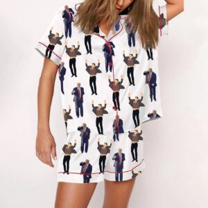 Trump Dancing Musk Jumping Pajama Set Gift for Women