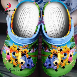 Shop Stylish Winnie The Pooh Amazon Pattern Clogs - Classic & Green Shoes