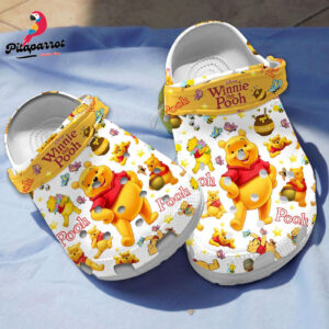 Cute Winnie The Pooh Pattern Clogs - Stylish and Comfortable Footwear for Kids with Adorable Design