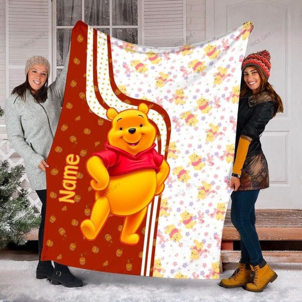 Winnie The Pooh Personalized Fleece Blanket -R4J6 Winnie The Pooh Personalized Fleece Blanket -R4J6