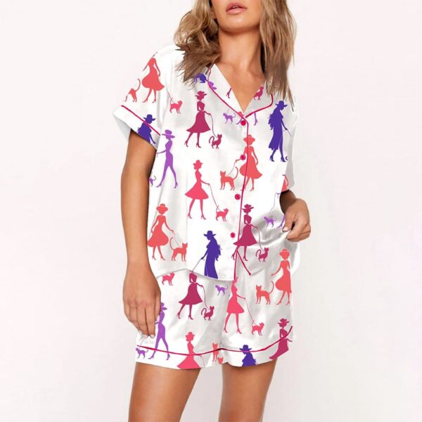 Women’s Cat Ladies Pajama Set Gift for Women