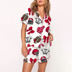 Women’s Coquette Football Pajama Set Gift for Women