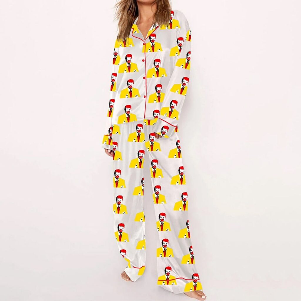 Women’s MAGAdonald’s McDonald Donald Trump Pajama Set Gift for Women