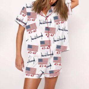 Women’s Trump 45 47 Pajama Set Gift for Women