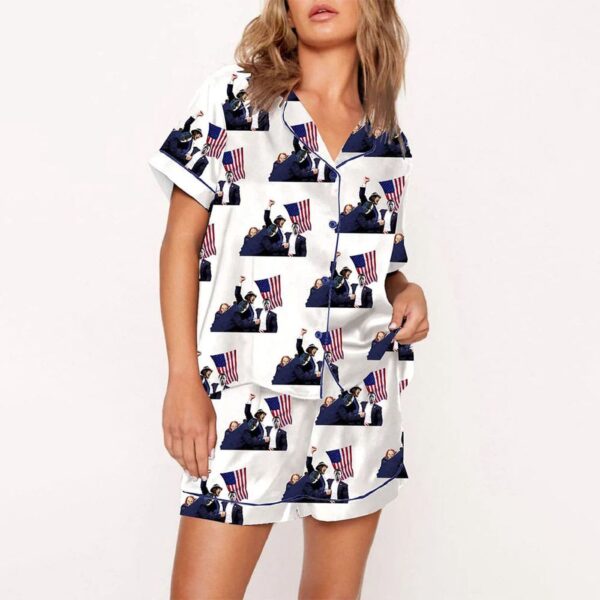 Women’s Trump Horror Movie Halloween Fight America Pajama Set Gift for Women