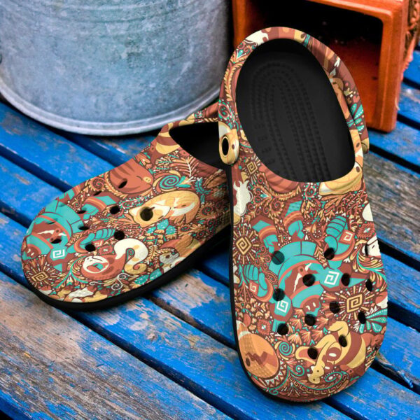 Pokemon Anime Cute PatternCrocs-Shoes Classic Clogs Shoes In Brown