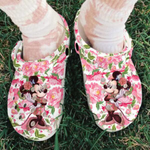 Disney Minnie Mouse FloralClogs-Shoes Clogband Clog Comfortable Water Shoes