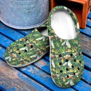 Anime Pokemon Bug Seamless PatternCrocs-Shoes Classic Clogs Shoes