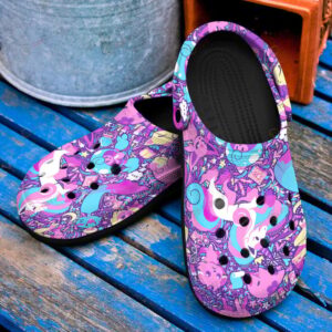 Anime Pokemon Psychic Version 2 featuring MewtwoCrocs-Shoes Classic Clogs Shoes