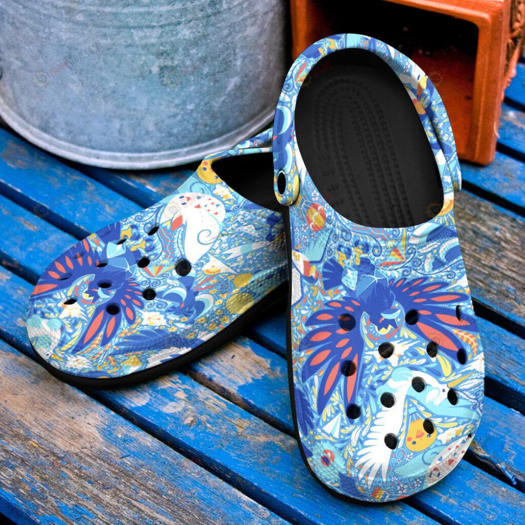 Pokemon Flying AnimeCrocs-Shoes Classic Clogs Shoes In Blue Pokemon Flying AnimeCrocs-Shoes Classic Clogs Shoes In Blue