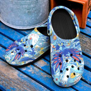 Pokemon Flying AnimeCrocs-Shoes Classic Clogs Shoes In Blue