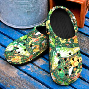 Pokemon Bug Anime PatternCrocs-Shoes Classic Clogs Shoes In Green