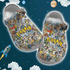 Pokemon Disney Comic Icon PatternCrocs-Shoes Classic Clogs Shoes In Colorful