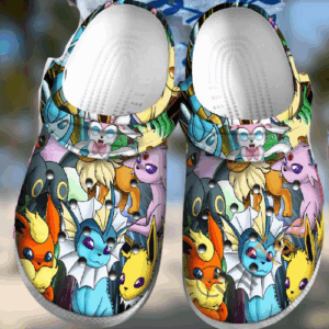 Croc Shoes - Clog Shoes Eevee Collab Pokemon Sku30