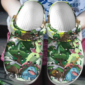 Grass Starters Pokemon Vintage Anime Manga Video GameCrocs-Shoes Classic Clog
