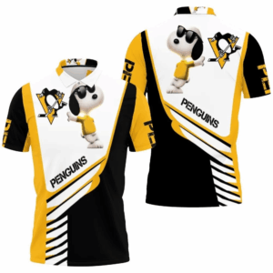 Pittsburgh Penguins Snoopy 3D All Over Print Polo Shirt for Men & Women