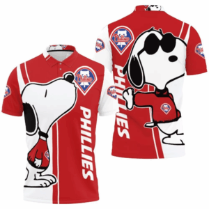 Philadelphia Phillies Snoopy Lover 3D All Over Print Polo Shirt for Men & Women