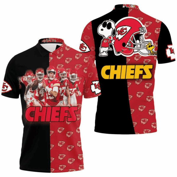 2021 AFC West Division Champions Kansas City Chiefs Super Bowl Snoopy Fan Polo Shirt