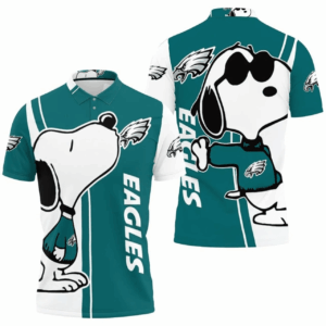 Philadelphia Eagles Snoopy Lover 3D Printed Polo Shirt - Perfect Gift for Fans